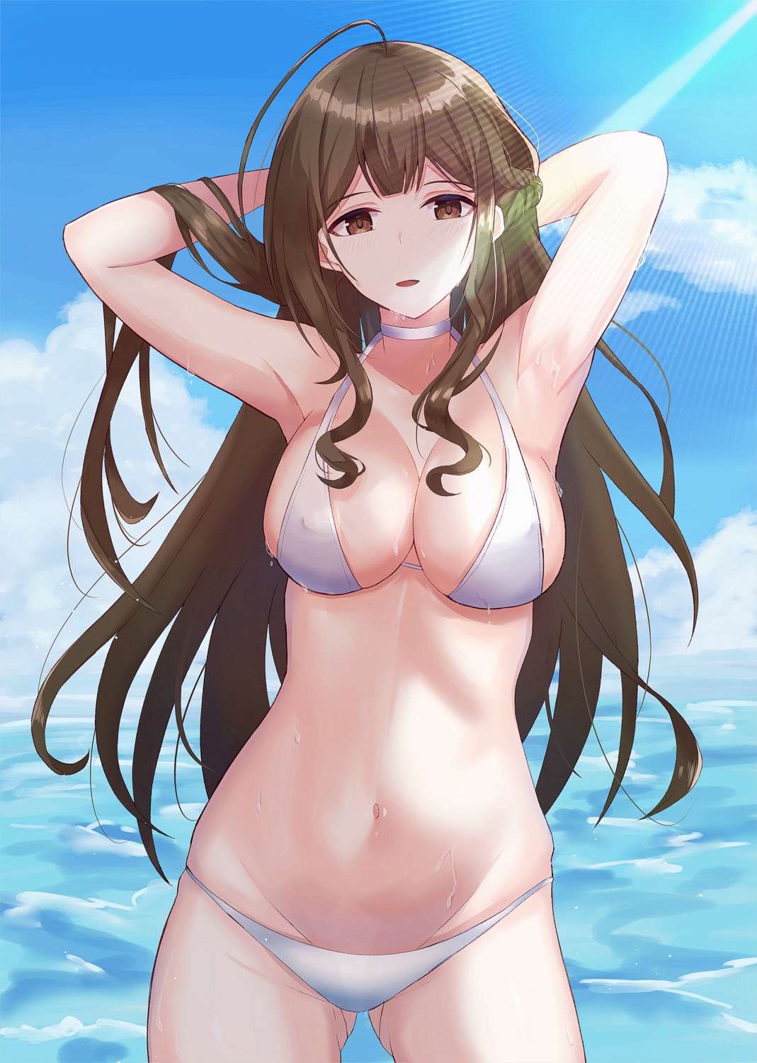 777nasu bikini erect_nipples kuwayama_chiyuki swimsuits the_idolm@ster the_idolm@ster_shiny_colors