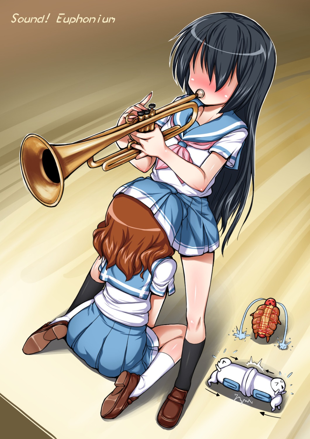 cunnilingus flyking hibike!_euphonium kousaka_reina oumae_kumiko seifuku yuri