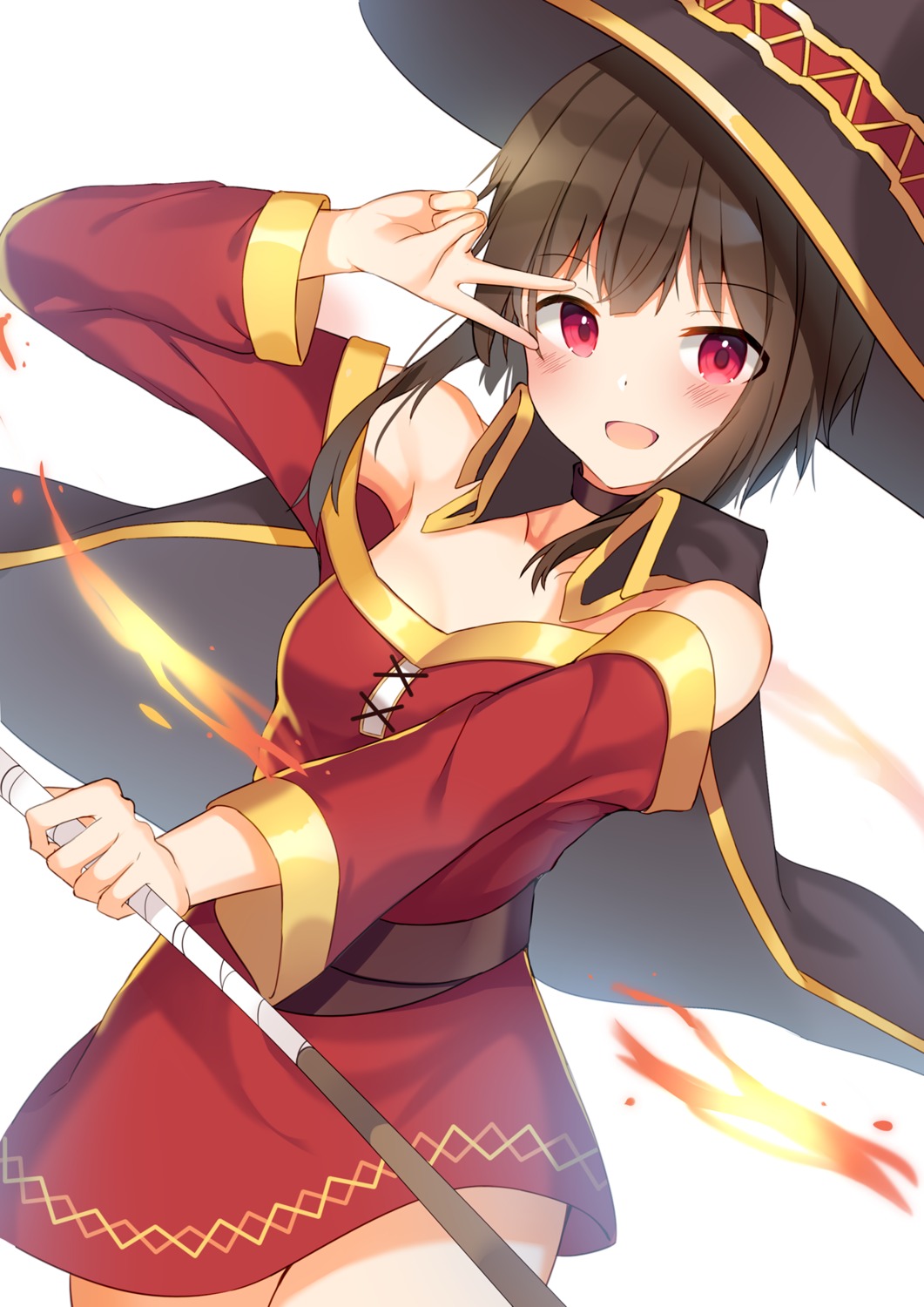 dress kono_subarashii_sekai_ni_shukufuku_wo! megumin ryu_narb weapon witch