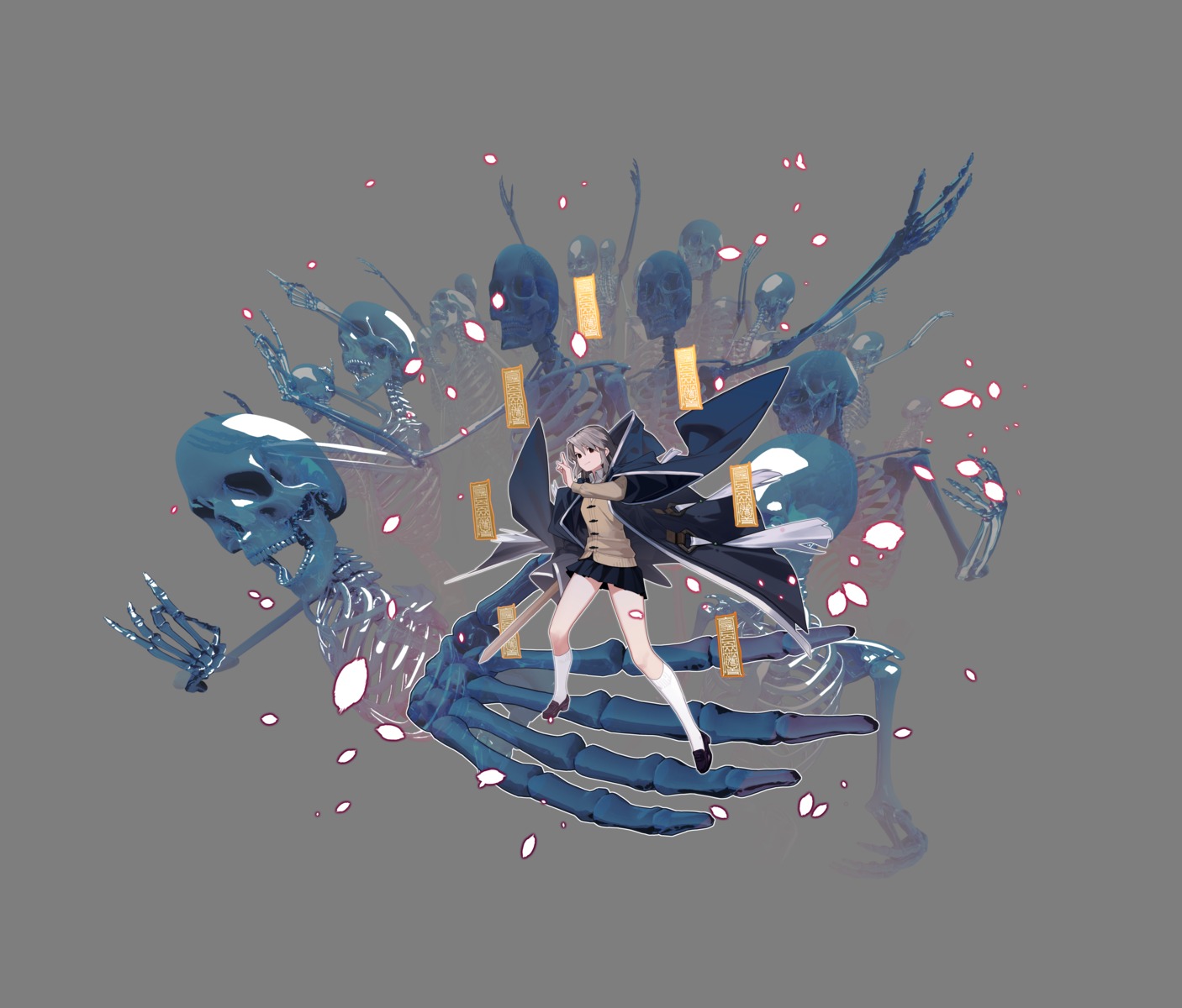 qianhui seifuku skirt_lift sweater transparent_png