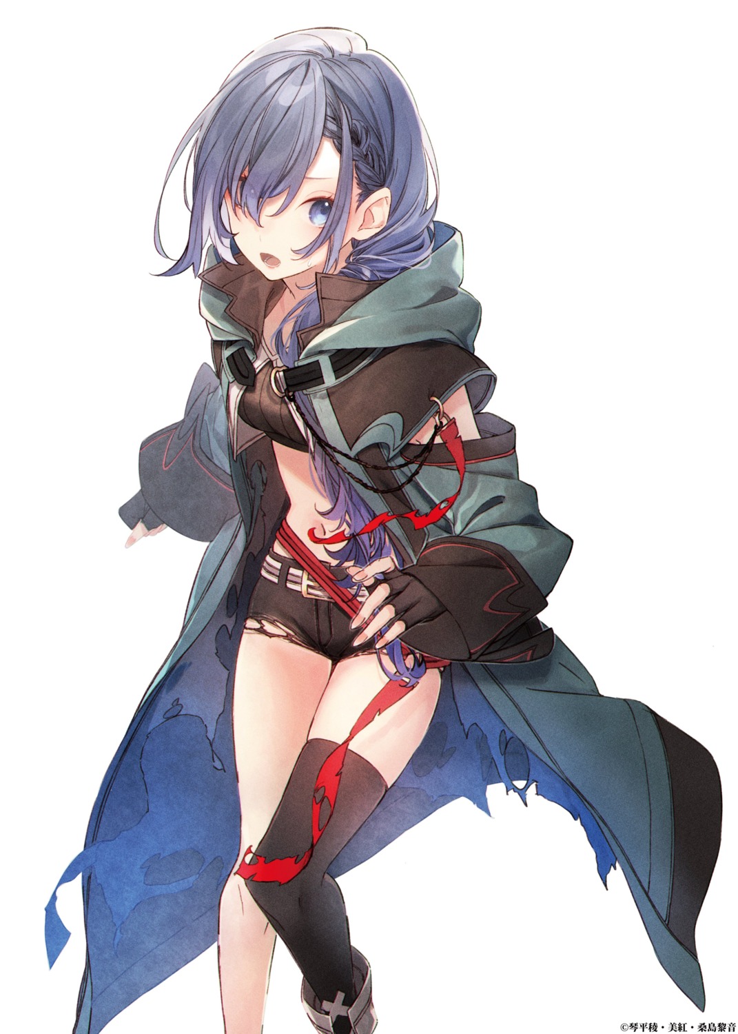 isekai_de_cheat_skill_wo_te_ni_shita_ore_wa_genjitsu_sekai_wo_mo_musou_suru:_level_up_wa_jinsei_wo_kaeta kuwashima_rein luna_(iseleve) thighhighs torn_clothes