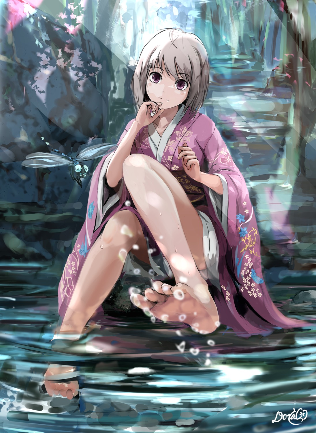 doraragi feet wet yukata
