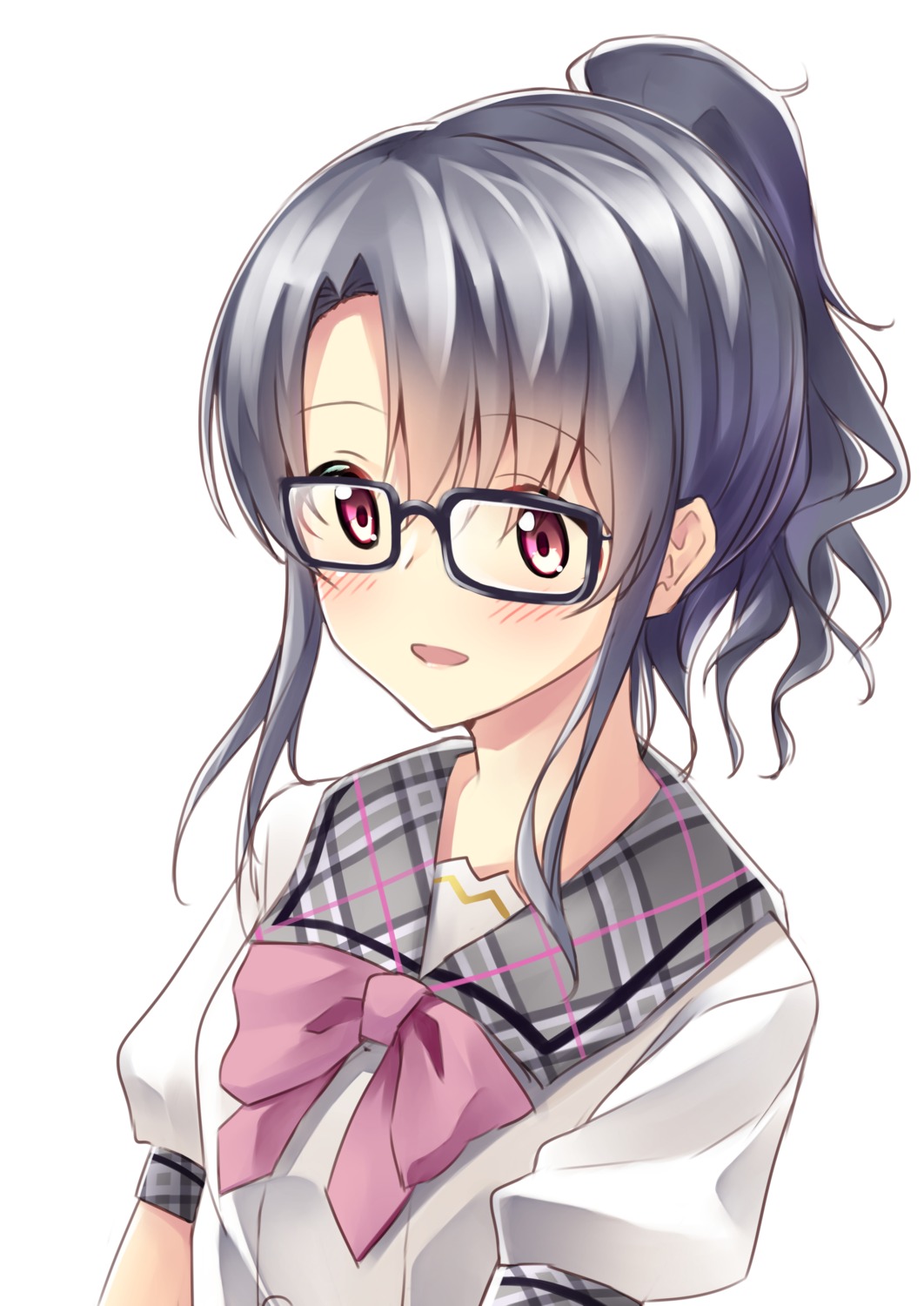 megane megurumiru seifuku takayama_sayoko the_idolm@ster the_idolm@ster_million_live!