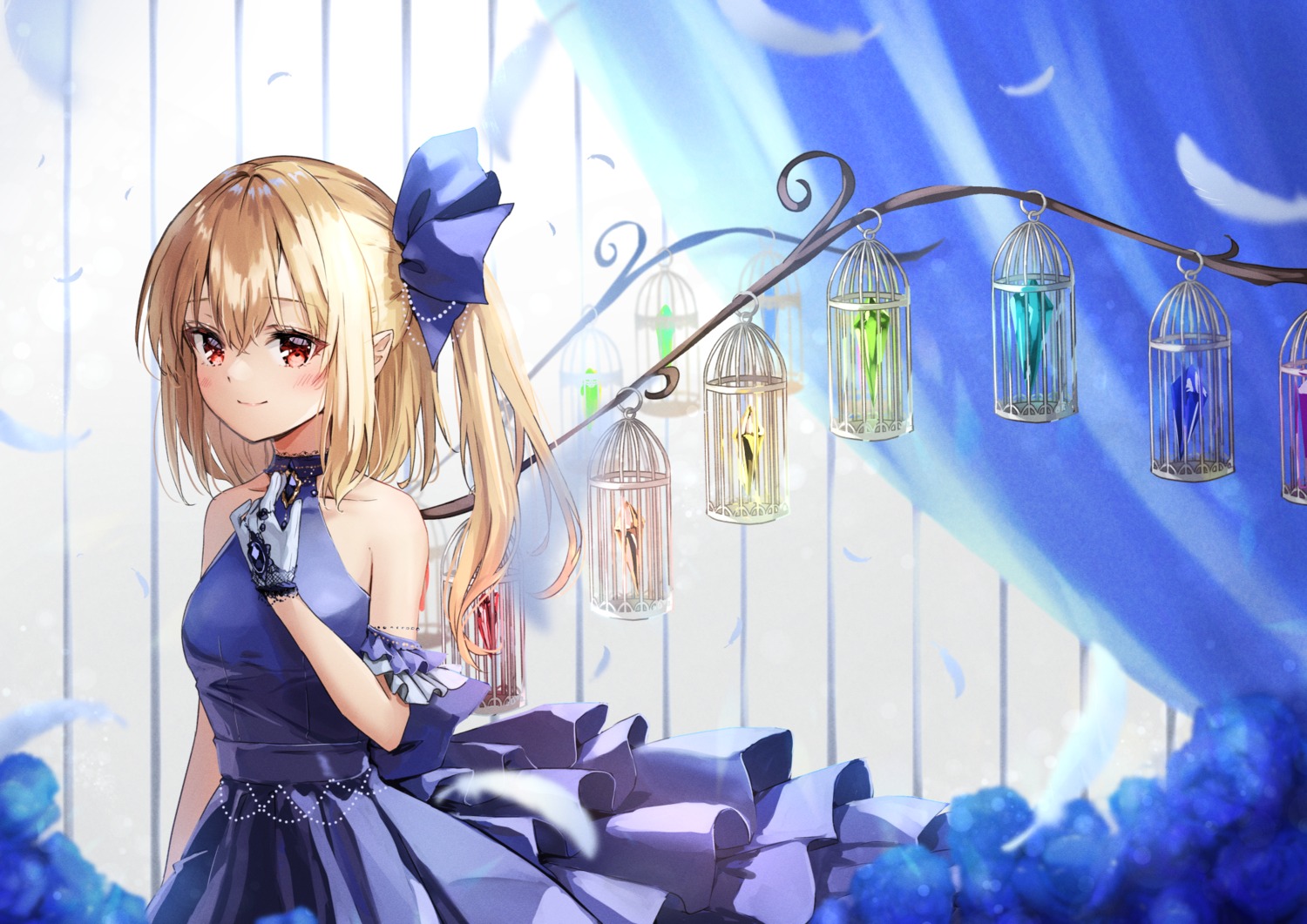 dress flandre_scarlet pointy_ears shironeko_yuuki touhou wings