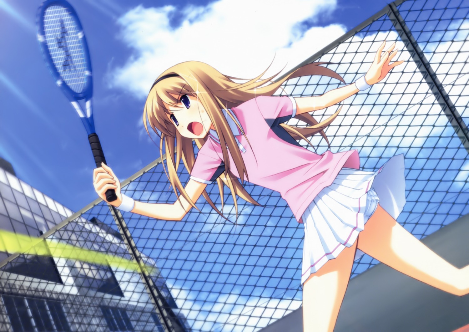 chaos;head nishijou_nanami pantsu sasaki_mutsumi tennis