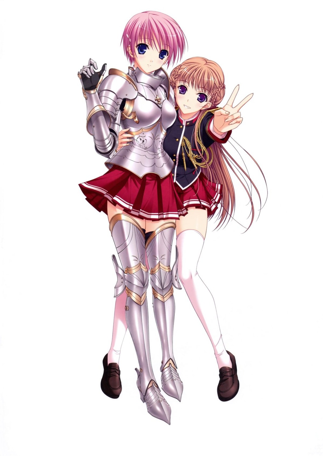 armor kisaki_mio komori_kei noel_marres_ascot screening seifuku thighhighs walkure_romanze