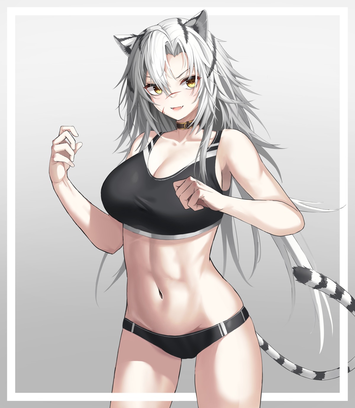 animal_ears arknights bra buruma chun_bae gym_uniform indra_(arknights) tail