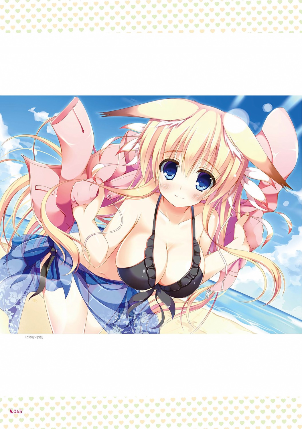 animal_ears bikini digital_version kitsune nozomi_tsubame swimsuits