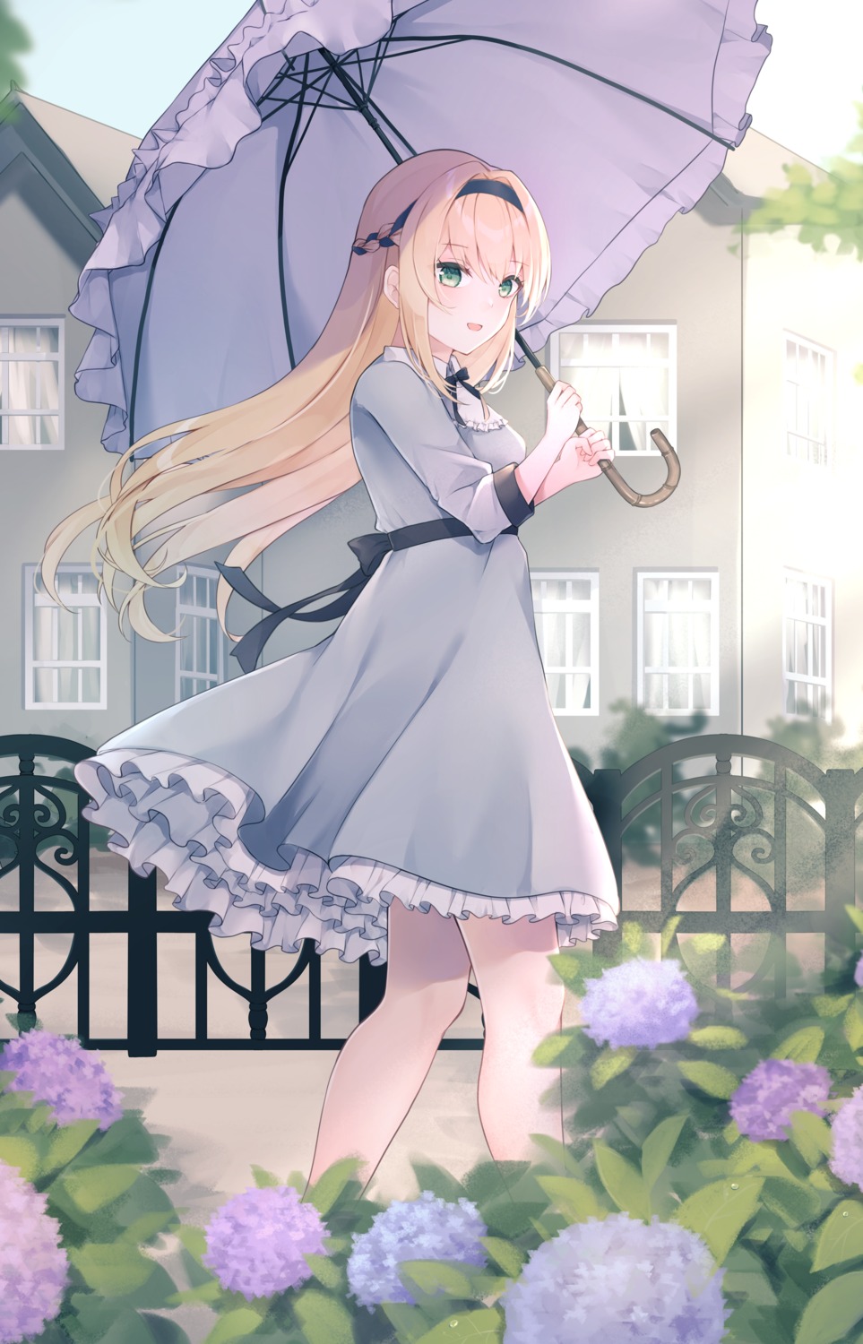 dress skirt_lift umbrella yua_(bokubo0806)