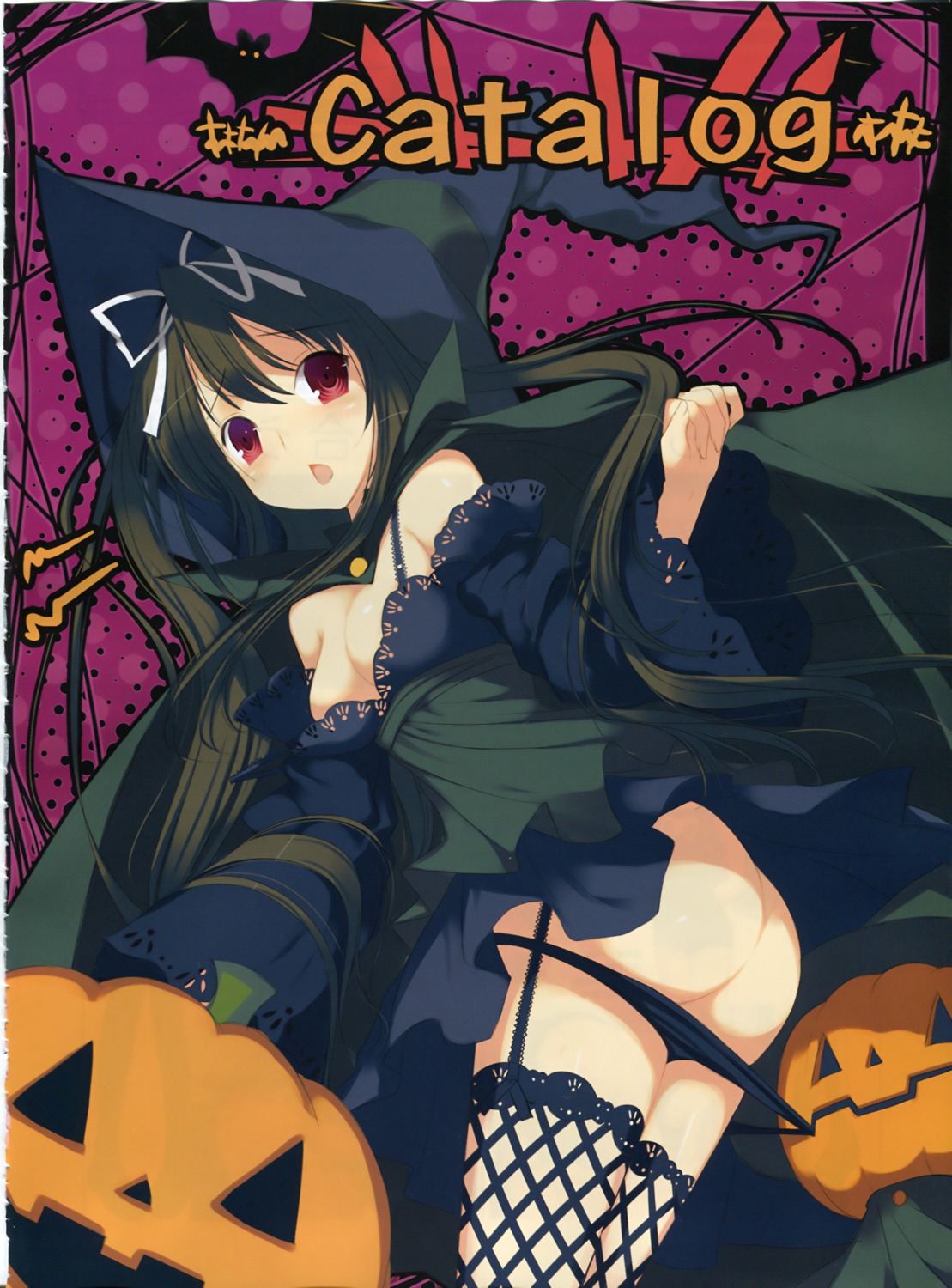 ass bleed_through fishnets halloween pantsu panty_pull stockings tagme thighhighs undressing witch