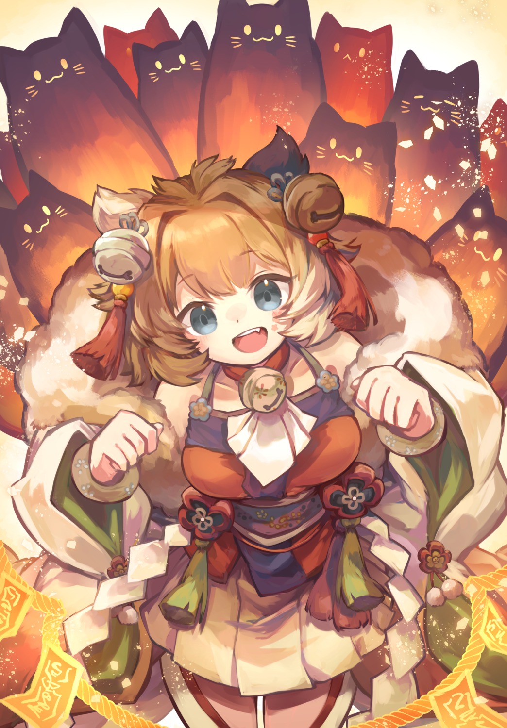 animal_ears japanese_clothes kuuron_(moesann17) puzzle_&_dragons