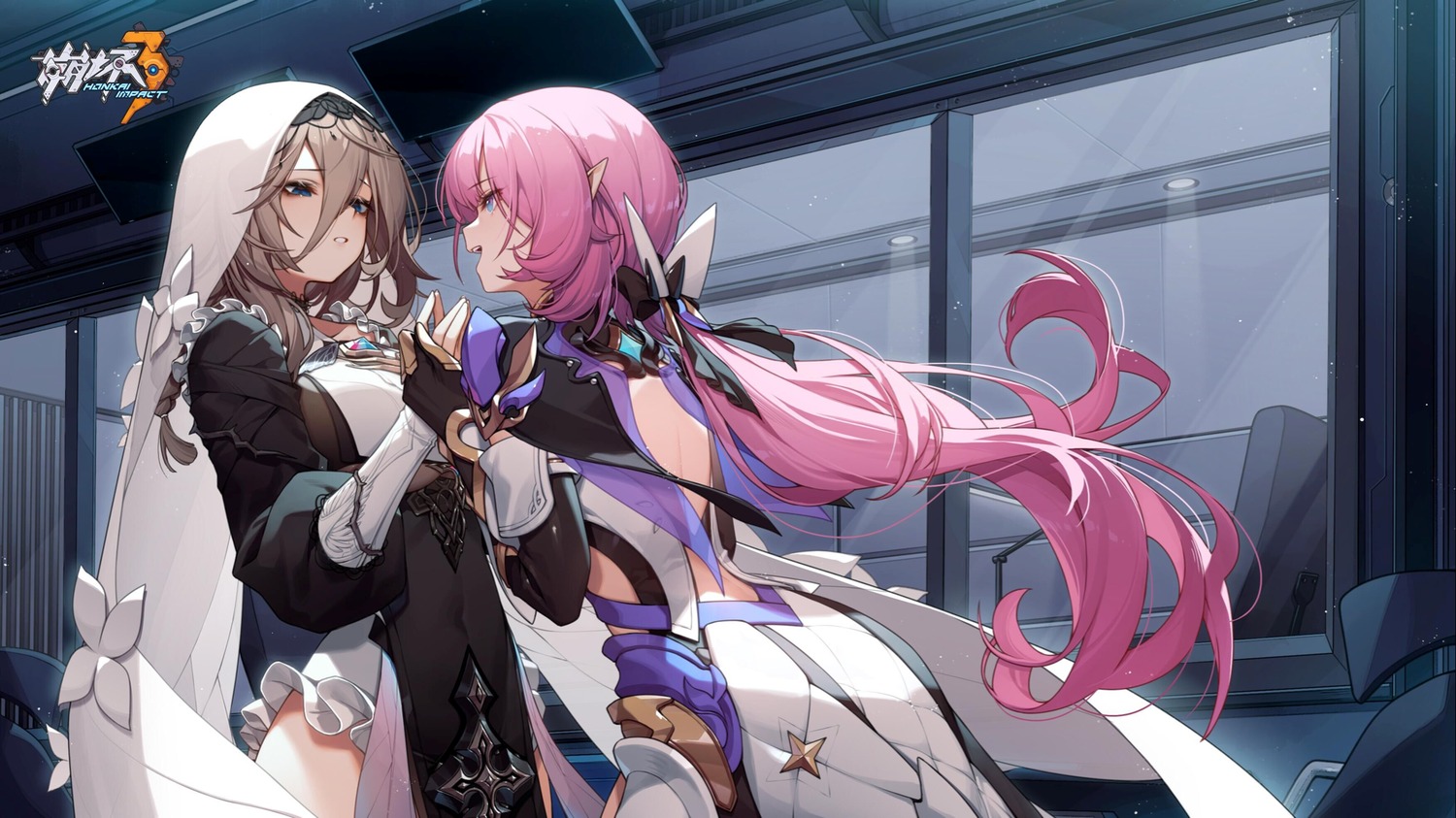 aponia_(honkai_impact) benghuai_xueyuan de_da_xianyu elysia_(honkai_impact) honkai_impact nun pointy_ears yuri