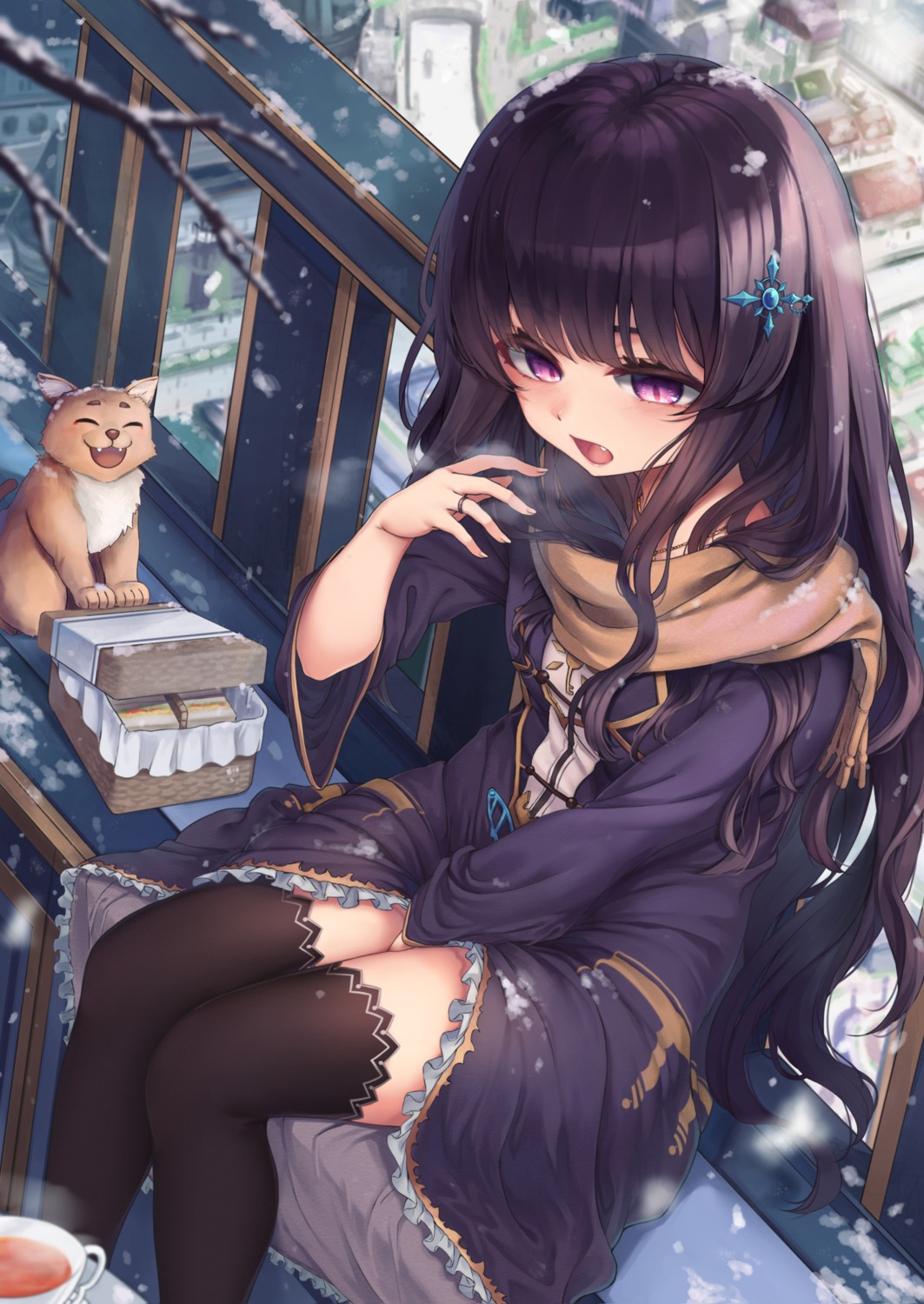 mizuiro_raika skirt_lift thighhighs