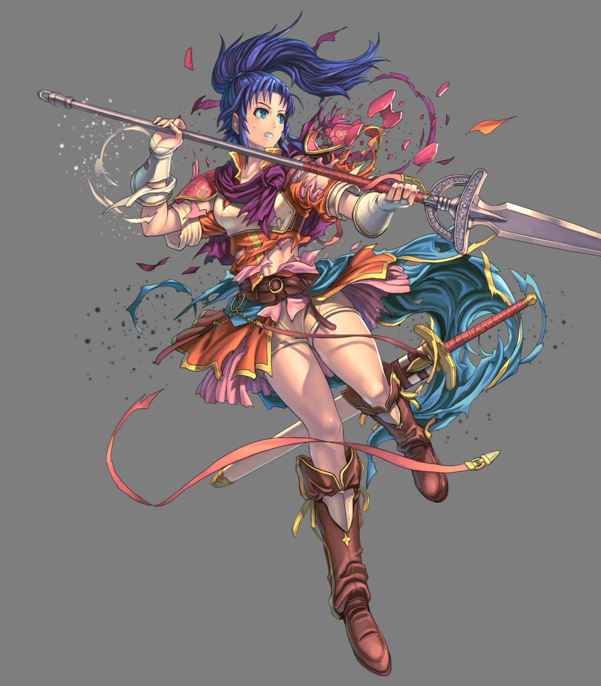 armor asian_clothes chris_(fire_emblem) duplicate fire_emblem fire_emblem:_shin_monshou_no_nazo fire_emblem_heroes heels izuka_daisuke my_unit_(onna) nintendo sword weapon