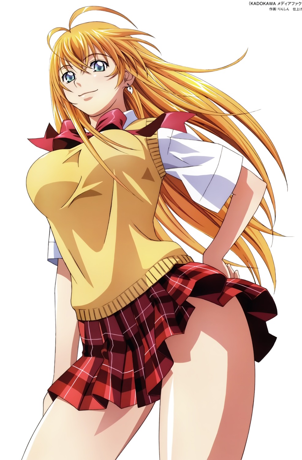 ikkitousen rin_sin seifuku skirt_lift sonsaku_hakufu