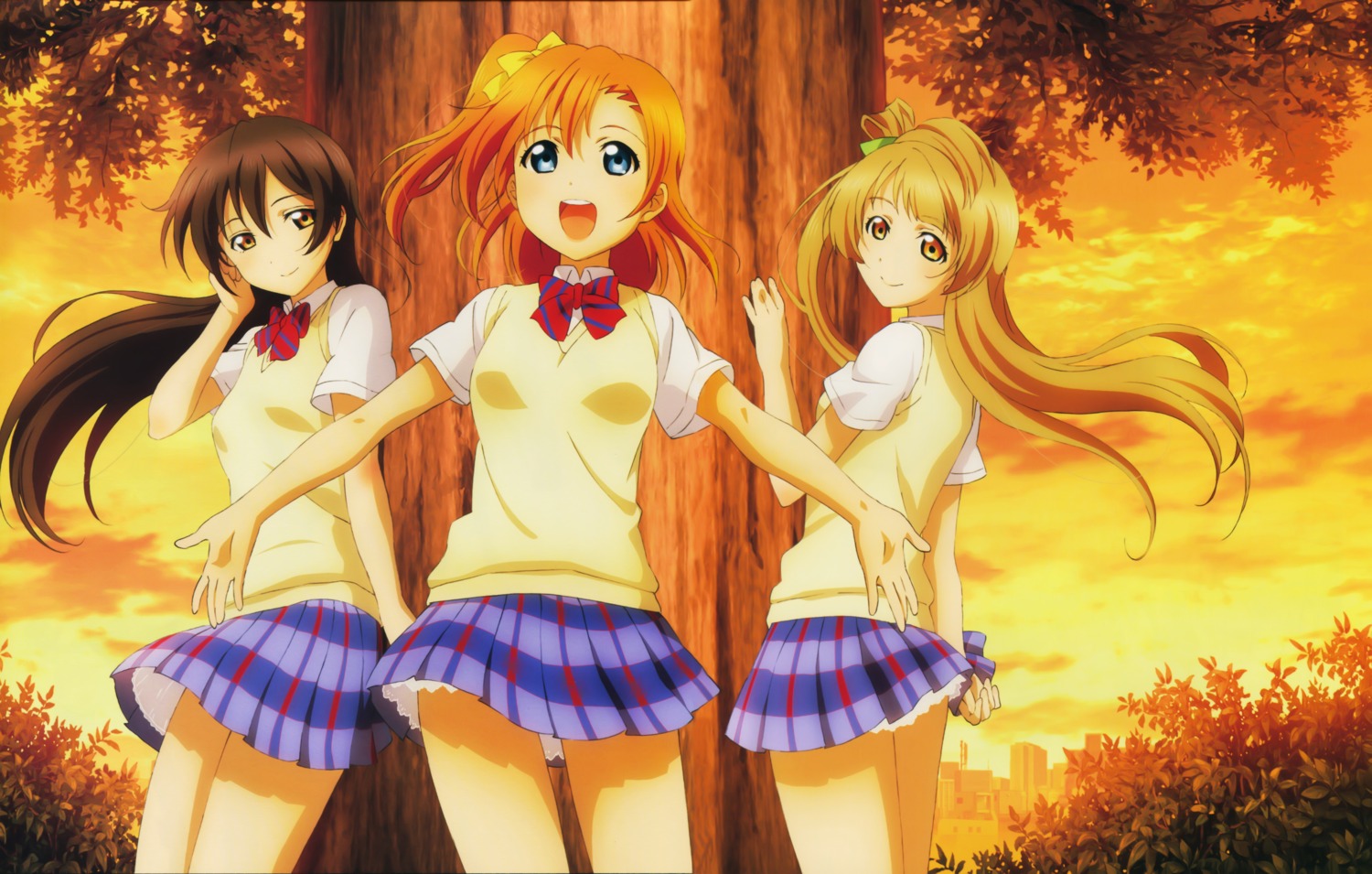 amisaki_ryouko kousaka_honoka love_live! minami_kotori seifuku sonoda_umi