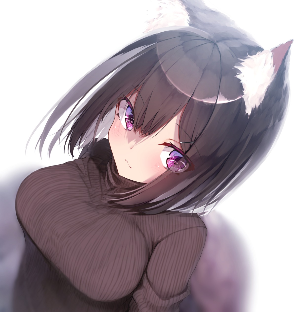 animal_ears kitsune mayogii sweater tail