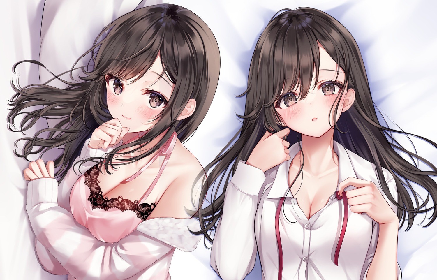 cleavage lingerie pajama seifuku yuga-