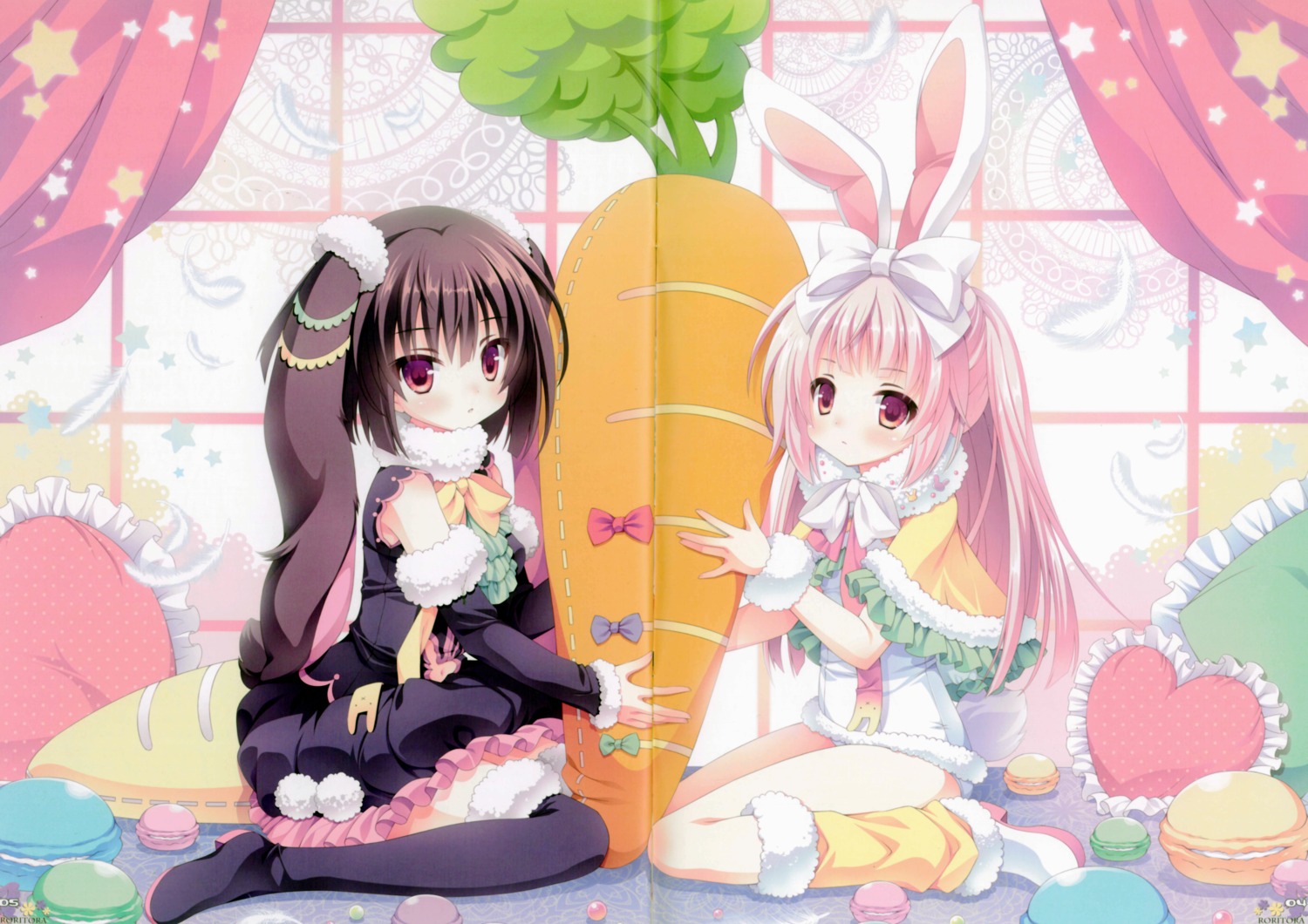 animal_ears bunny_ears crease fixme heels lolita_fashion pantsu roritora tail thighhighs tsukishima_yuuko