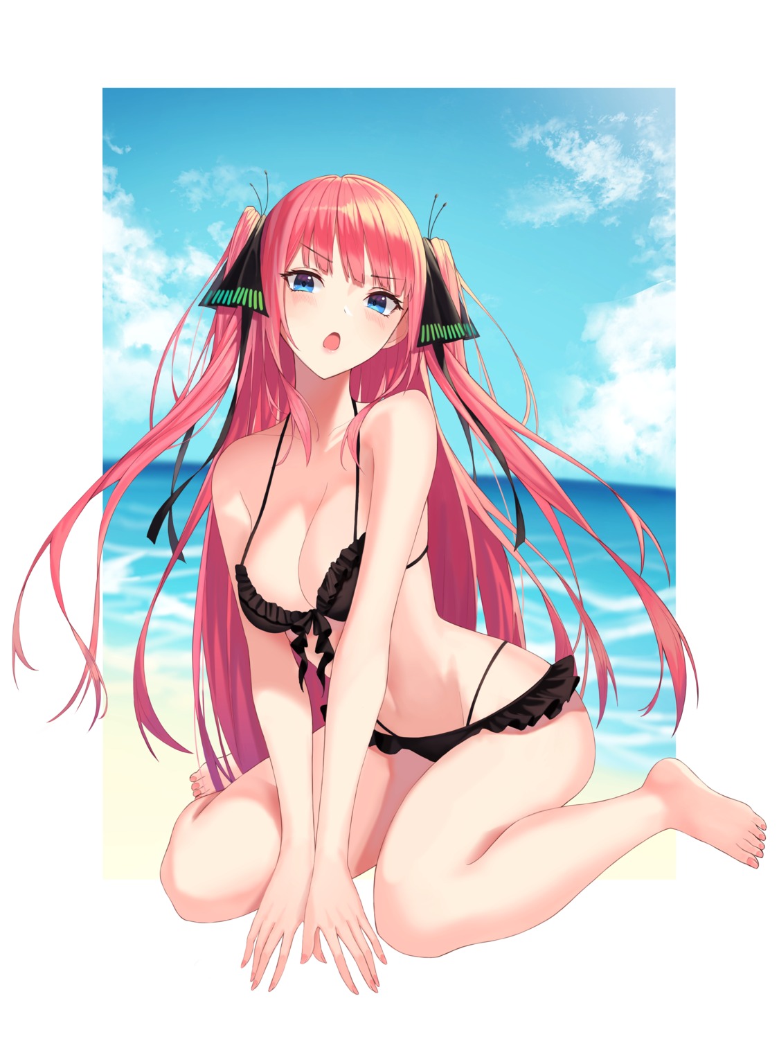 5-toubun_no_hanayome bikini cleavage lucifer_liyen nakano_nino swimsuits