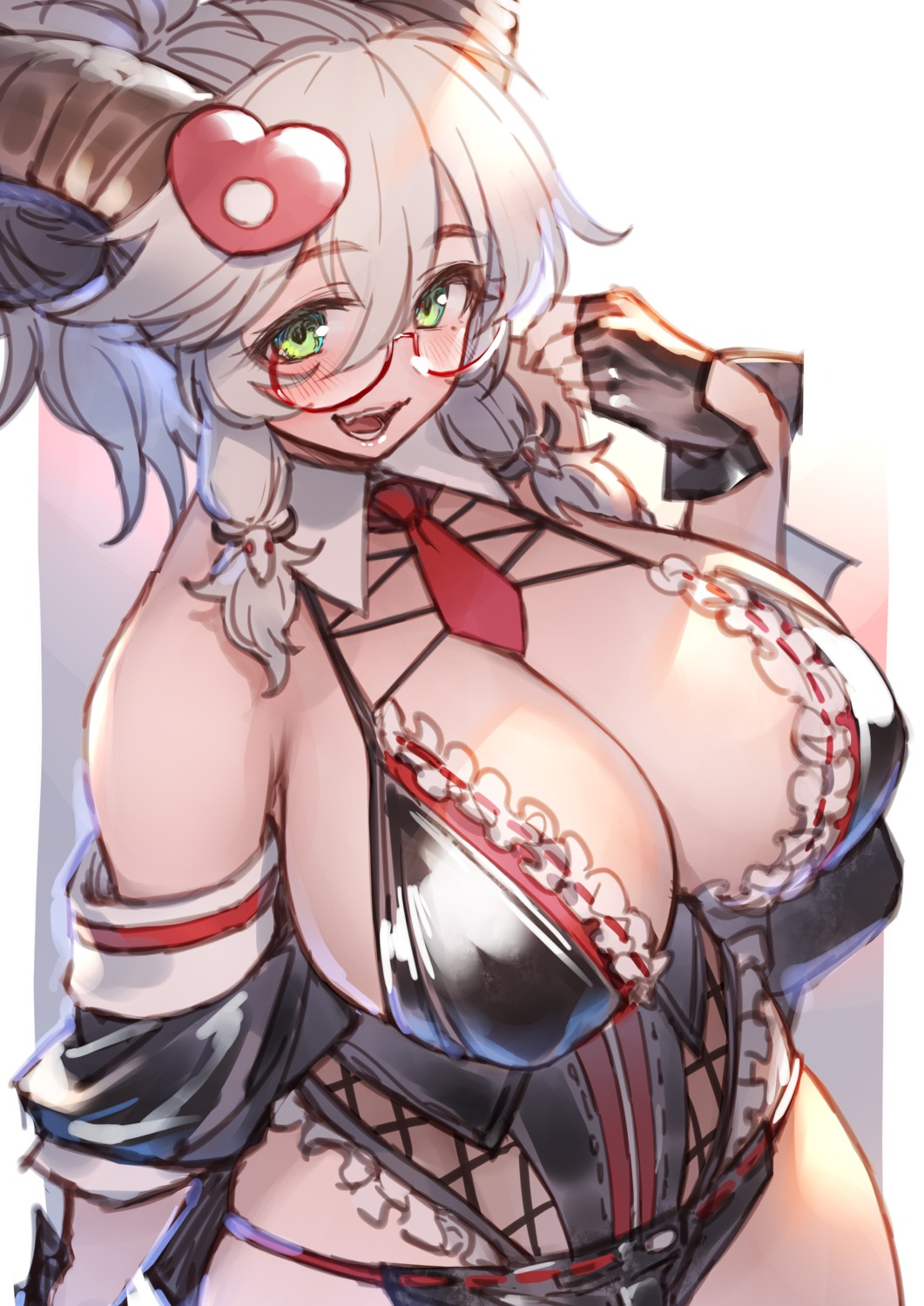 erect_nipples gougasha_akira horns leotard megane pantsu