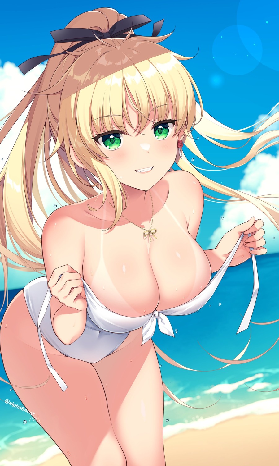 alpha arisa_crain_femiluna swimsuits tan_lines undressing w.l.o._sekai_renai_kikou