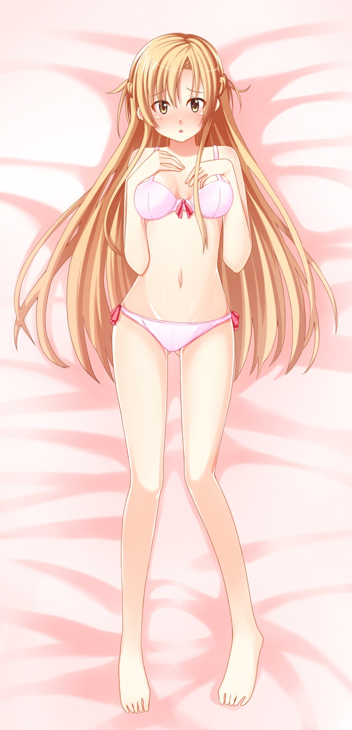 asuna_(sword_art_online) bra dacchi pantsu sword_art_online