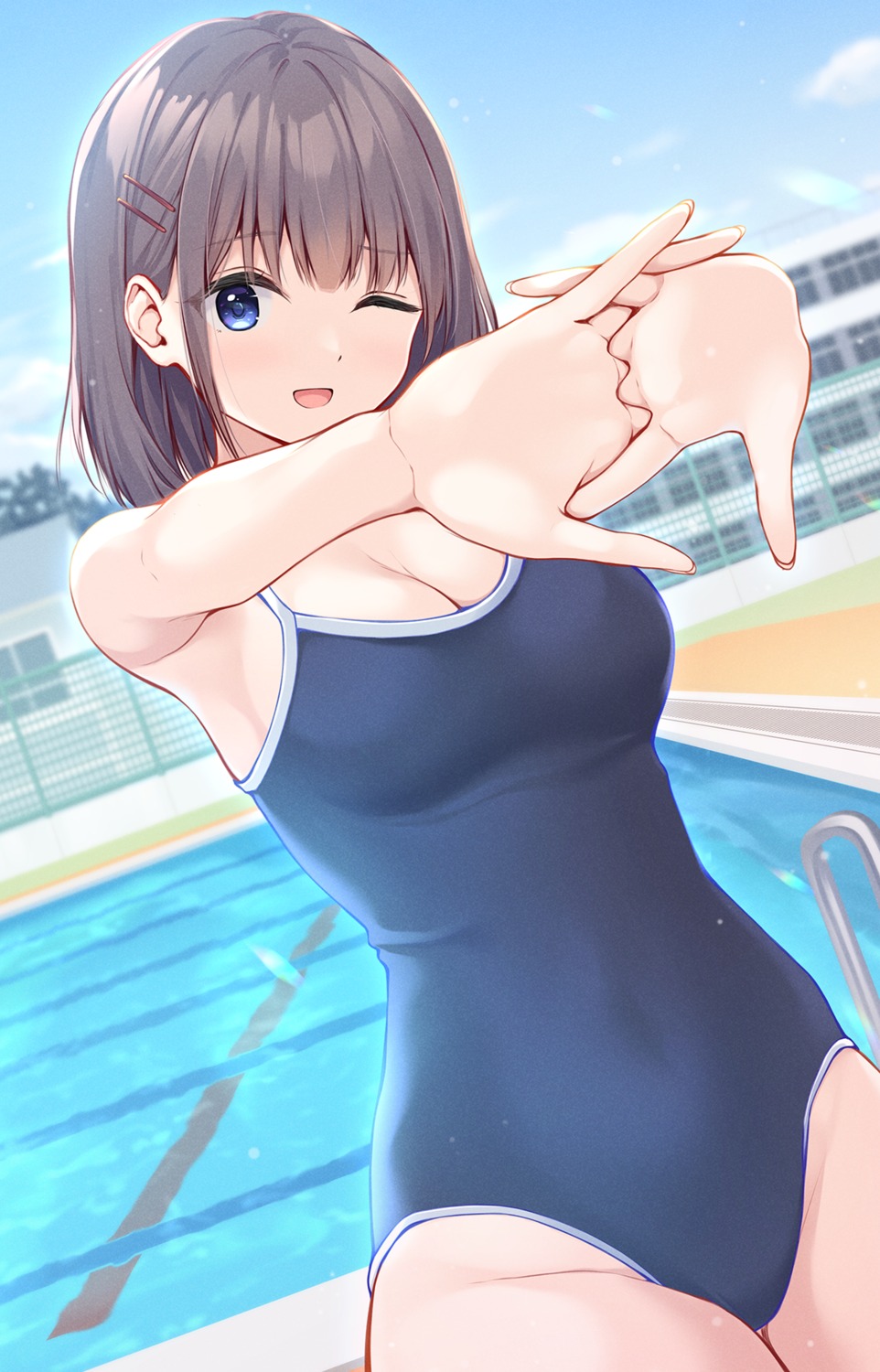 cleavage pasdar school_swimsuit swimsuits