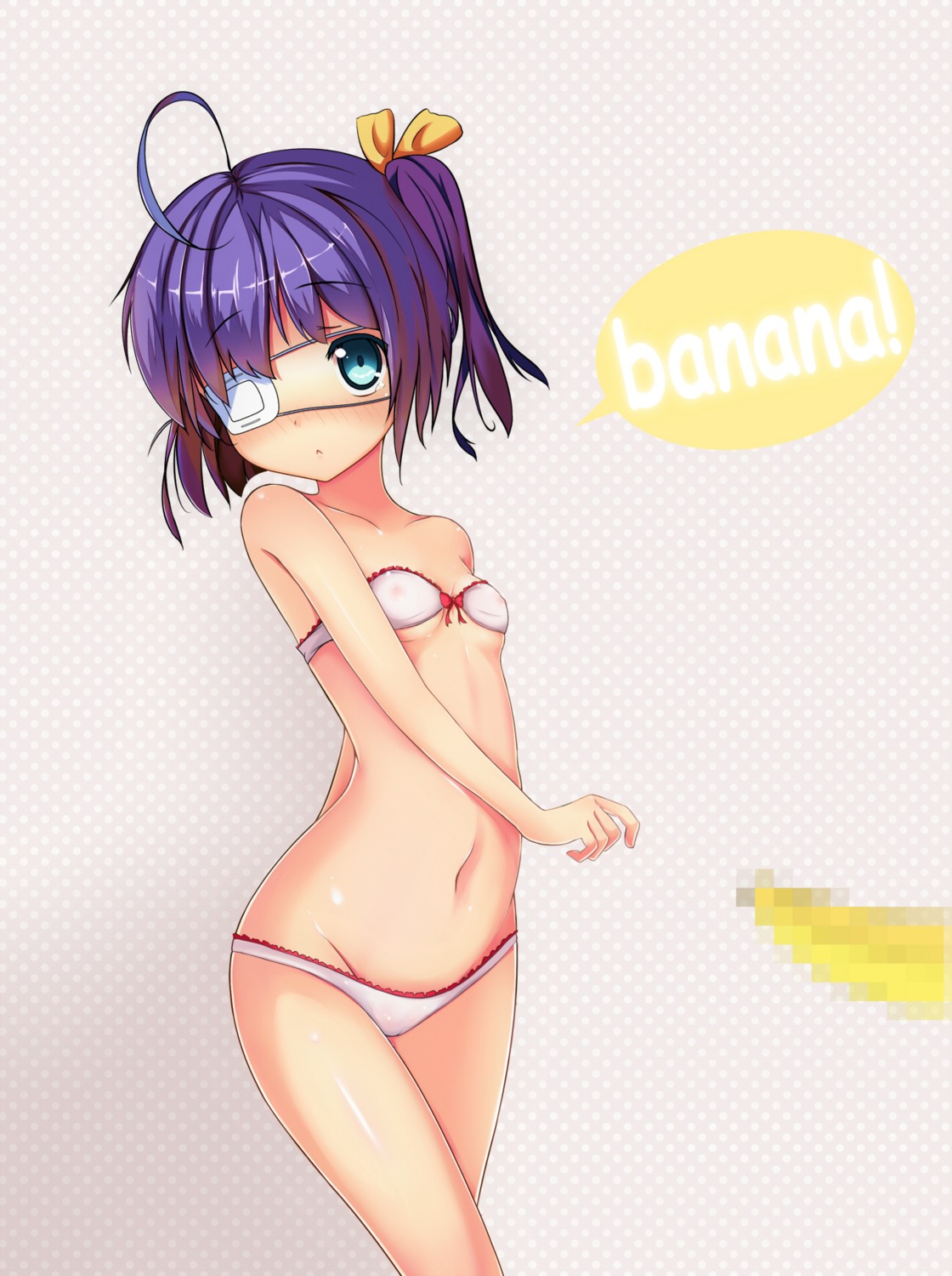 bikini censored chuunibyou_demo_koi_ga_shitai! eyepatch loli nipples pini see_through swimsuits takanashi_rikka