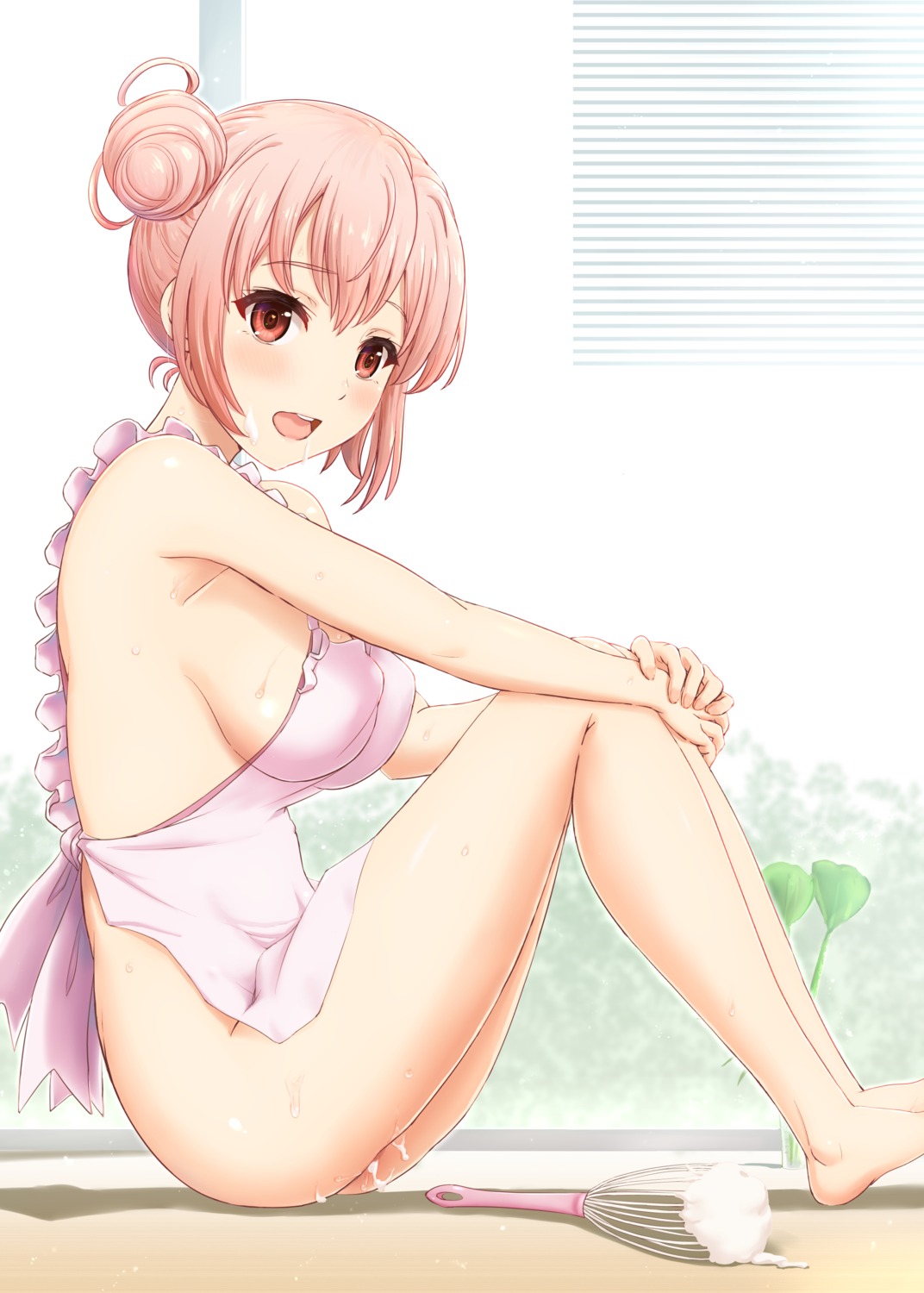 cream inanaki_shiki naked_apron yahari_ore_no_seishun_lovecome_wa_machigatteiru. yuigahama_yui