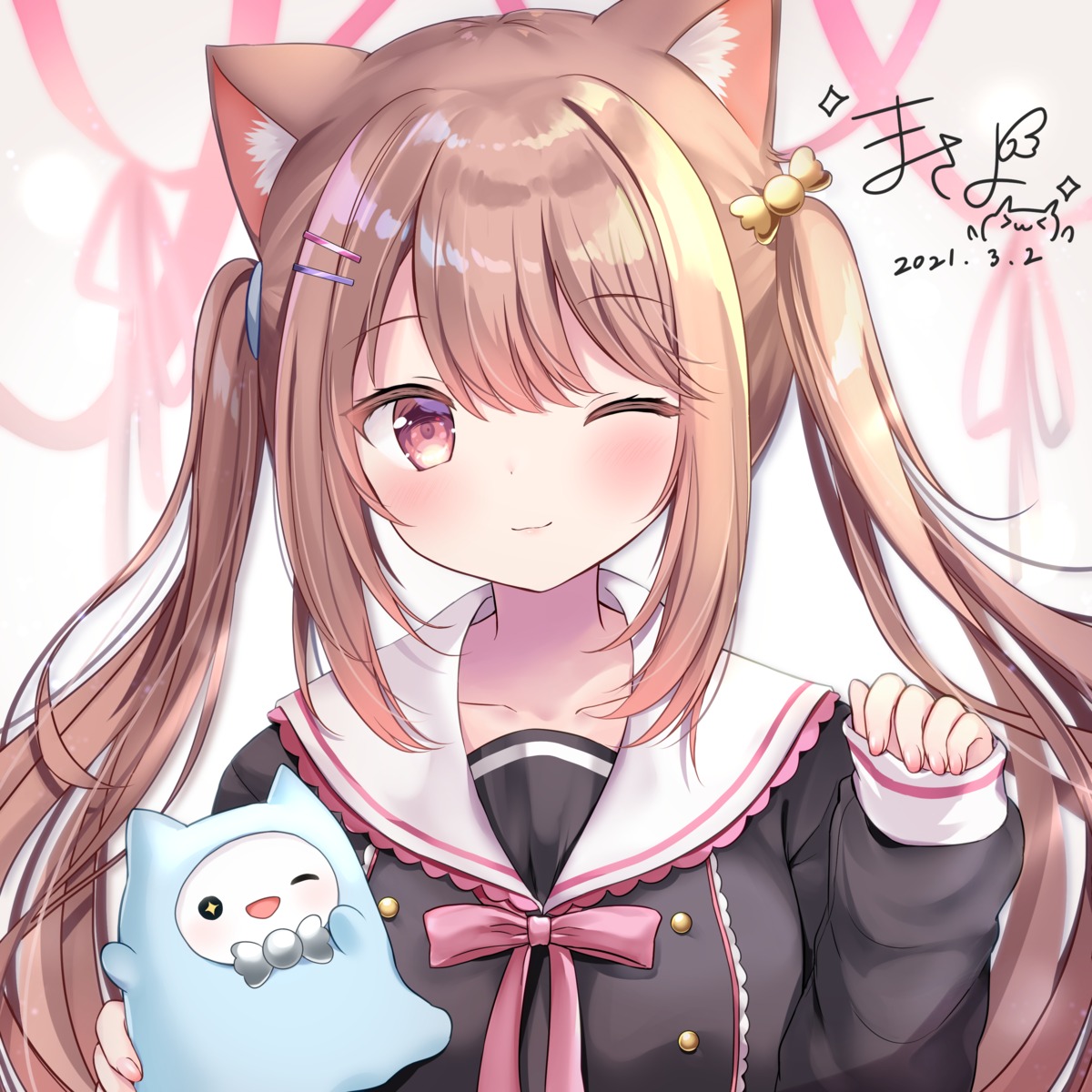 animal_ears nekomimi seifuku yuimisu