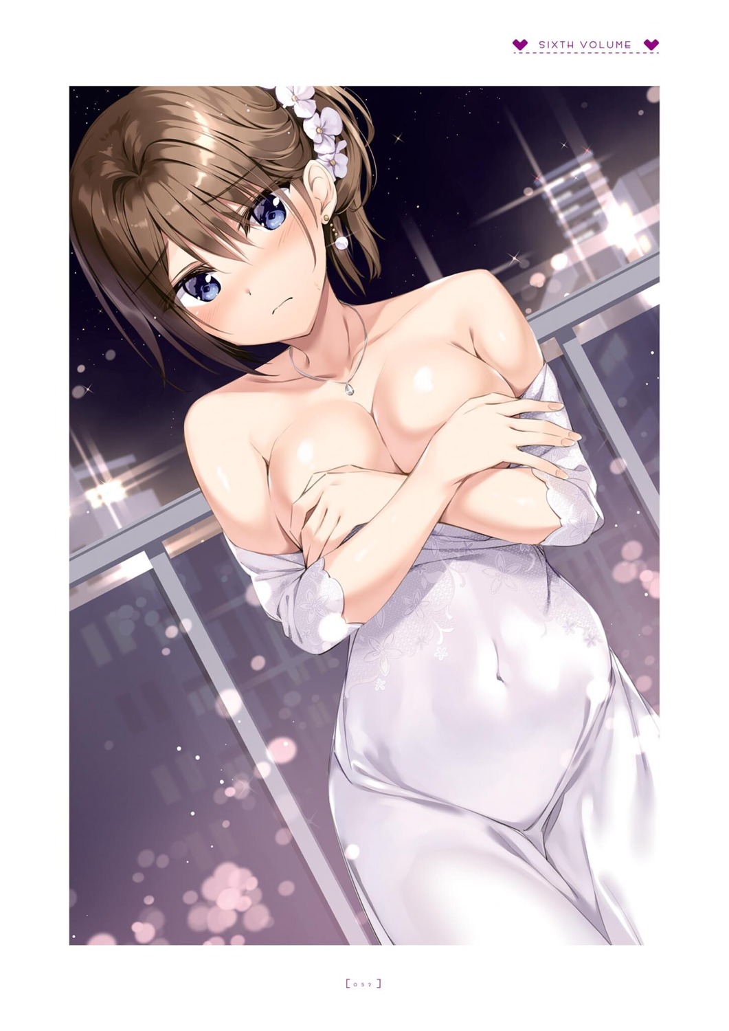 boku_no_kanojo_sensei breast_hold dress fujiki_maka no_bra oryou