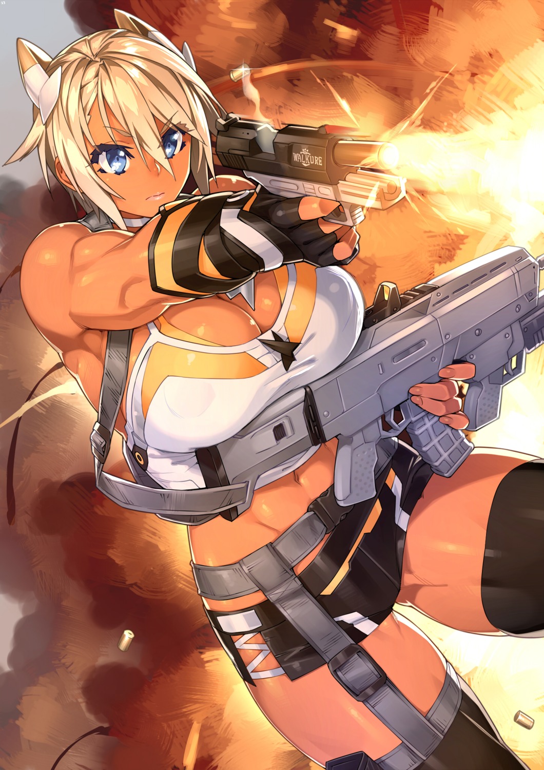 23 cleavage gun phantasy_star_online_2 stockings thighhighs