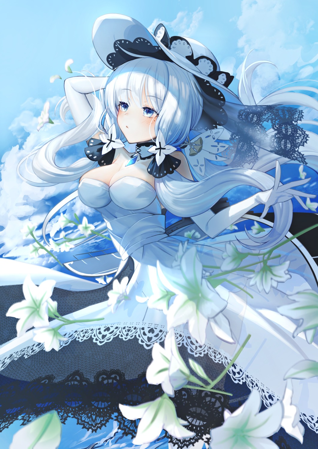 azur_lane cleavage dress illustrious_(azur_lane) masoo