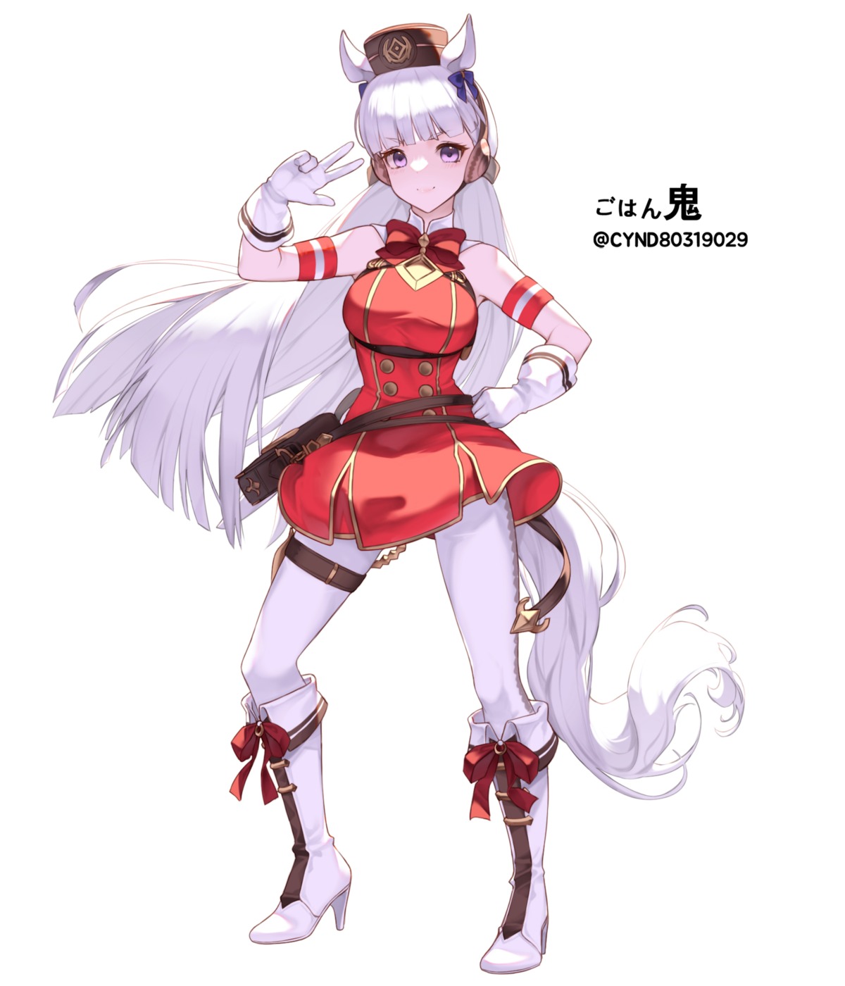 animal_ears cynd garter gold_ship_(umamusume) heels tail uma_musume_pretty_derby uniform