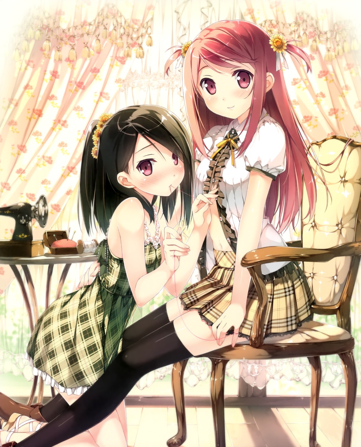 dress kantoku kurumi_(kantoku) shizuku_(kantoku) thighhighs