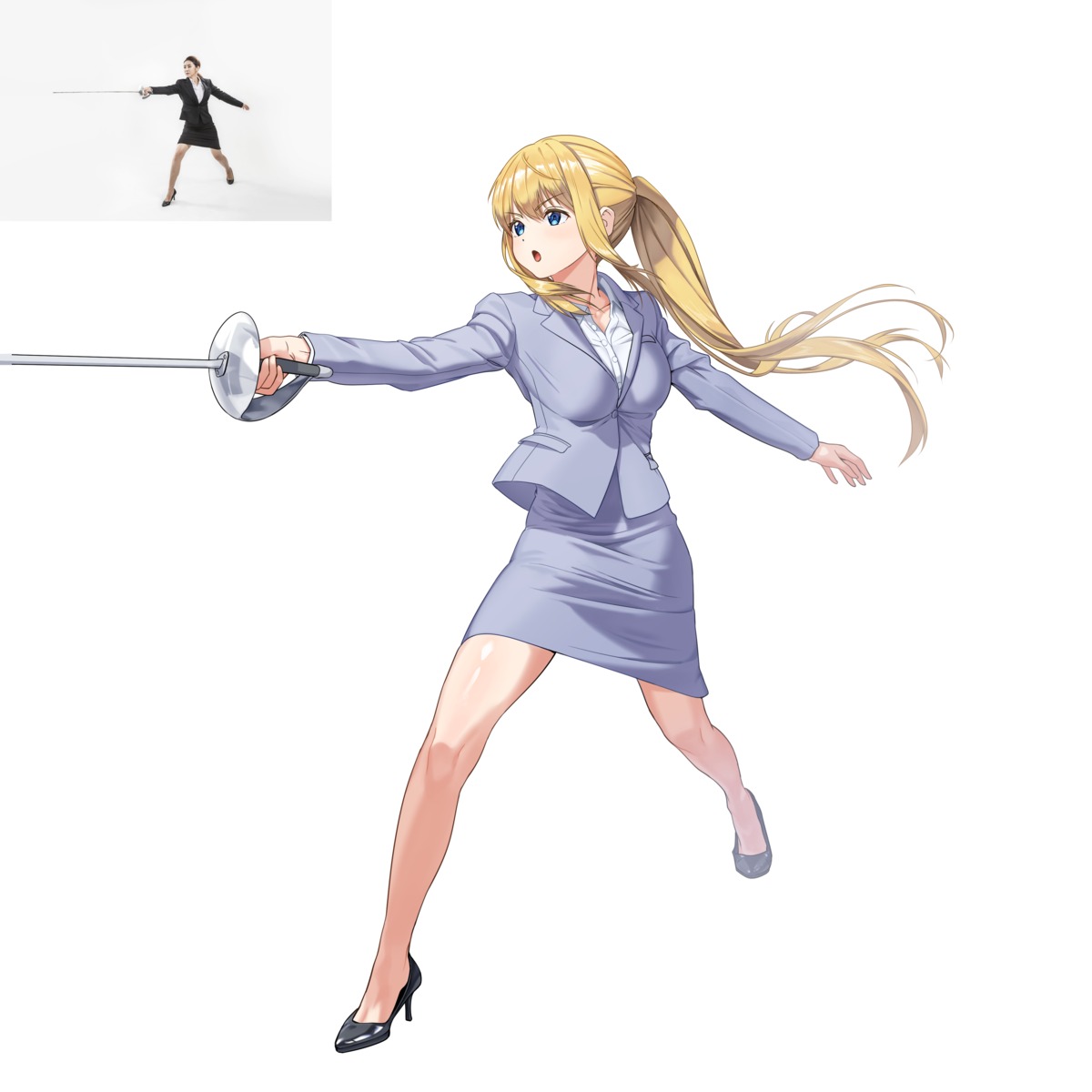 business_suit heels luts photo sword