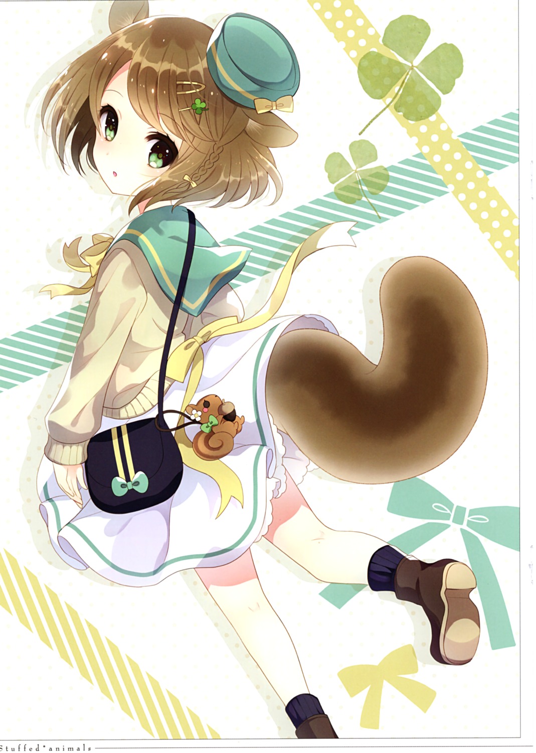 animal_ears seifuku skirt_lift sweater tagme tail