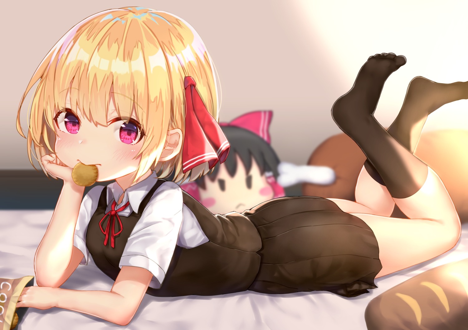 feet hakurei_reimu rumia seifuku touhou wowoguni