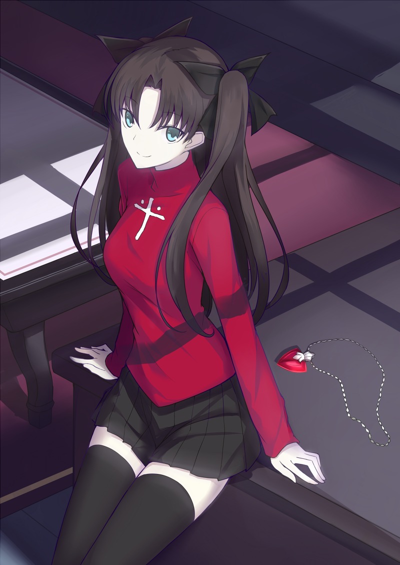 fate/stay_night kauto thighhighs toosaka_rin