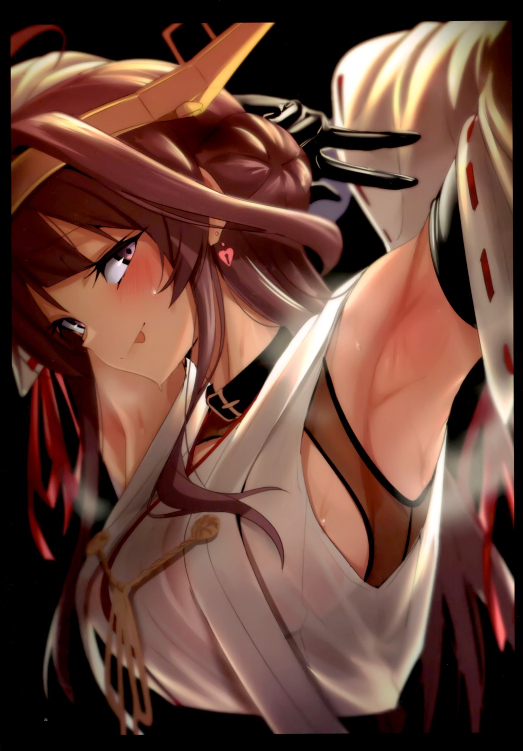 kantai_collection kongou_(kancolle) see_through ulrich_(tagaragakuin)