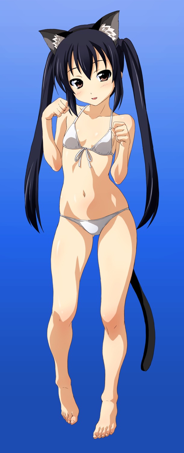 animal_ears bikini k-on! loli nakano_azusa nekomimi norizou_type-r r's_factory swimsuits