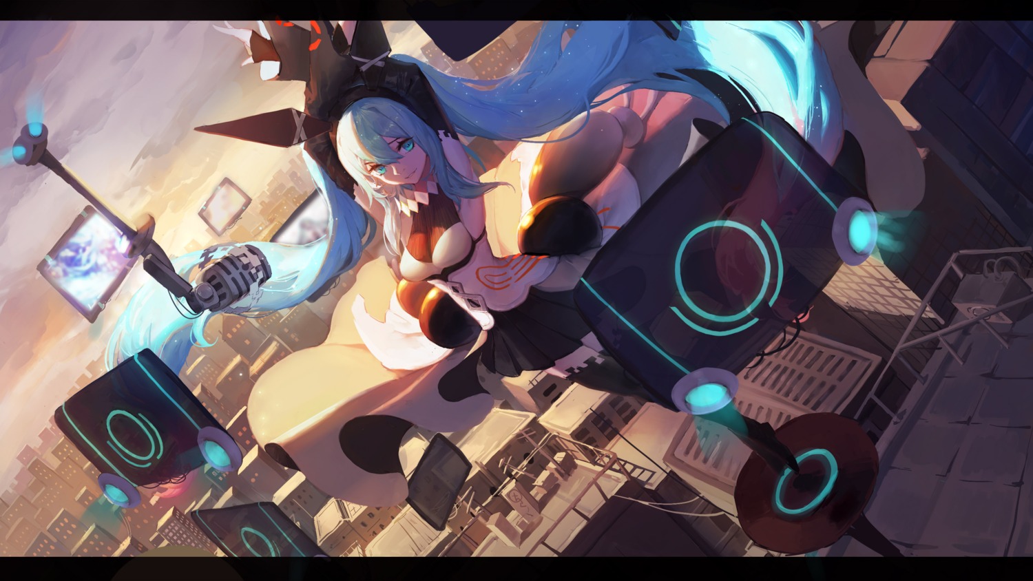 gods hatsune_miku thighhighs vocaloid