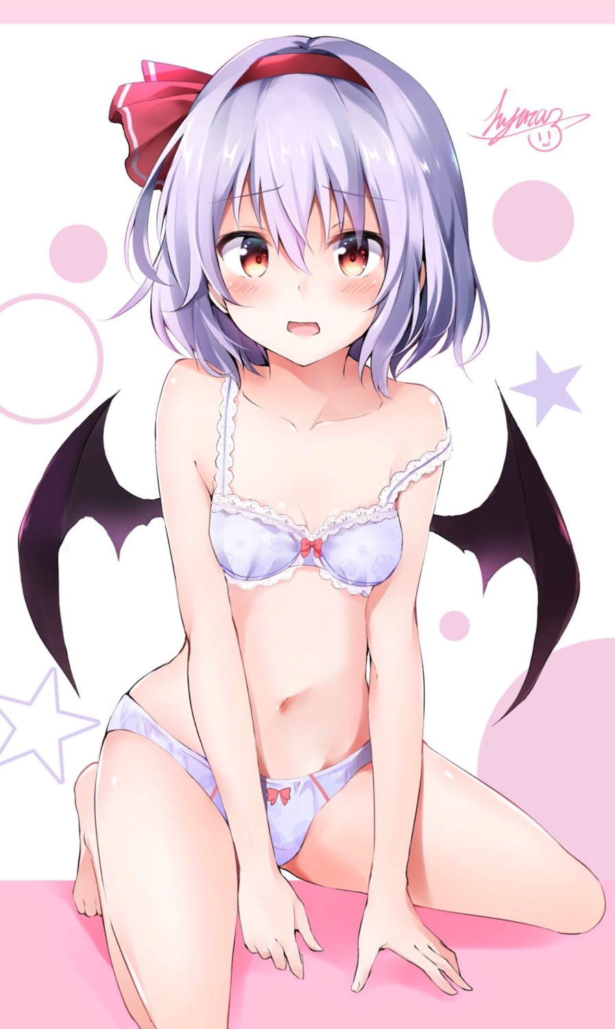 bra hyurasan pantsu remilia_scarlet touhou wings