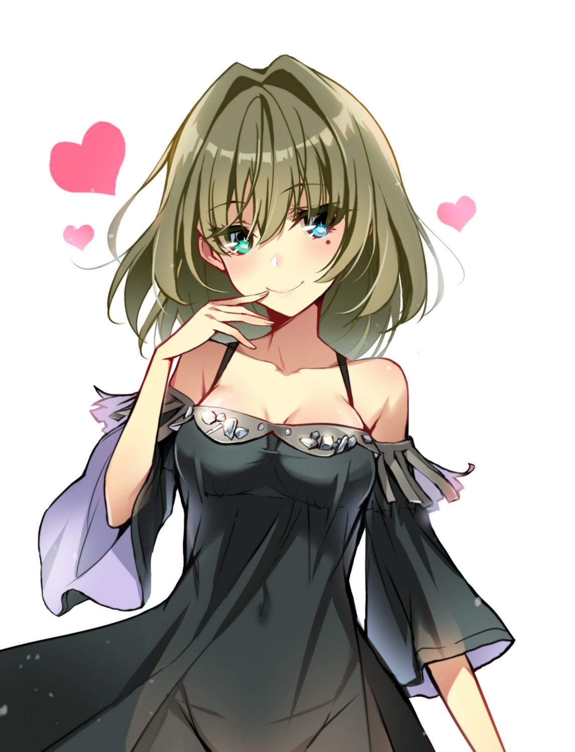 cleavage dress heterochromia hoony nopan see_through takagaki_kaede the_idolm@ster the_idolm@ster_cinderella_girls