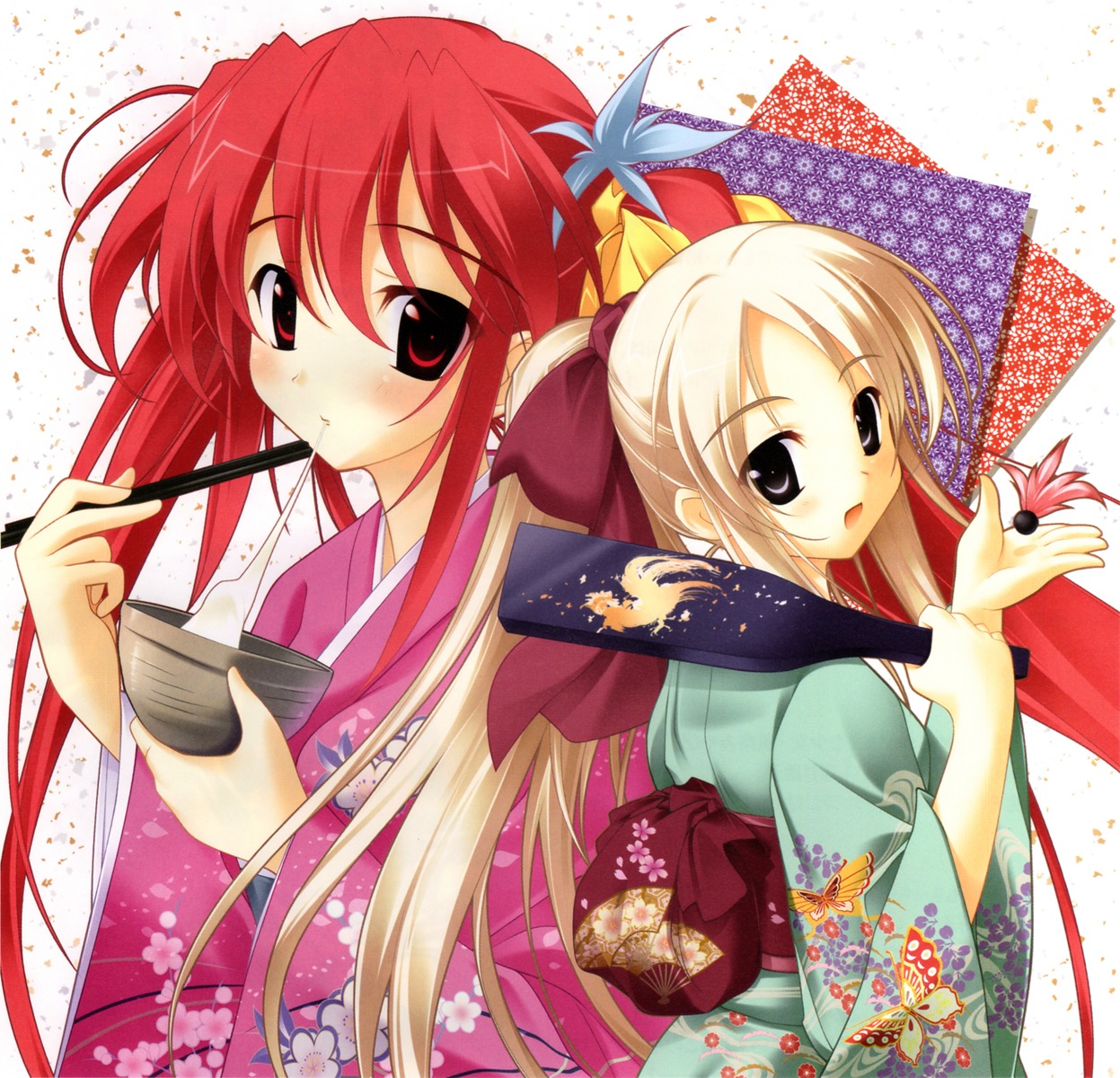 fujiwara_warawara haruka_ni_aogi_uruwashi_no kazamatsuri_miyabi kimono nire_sumika