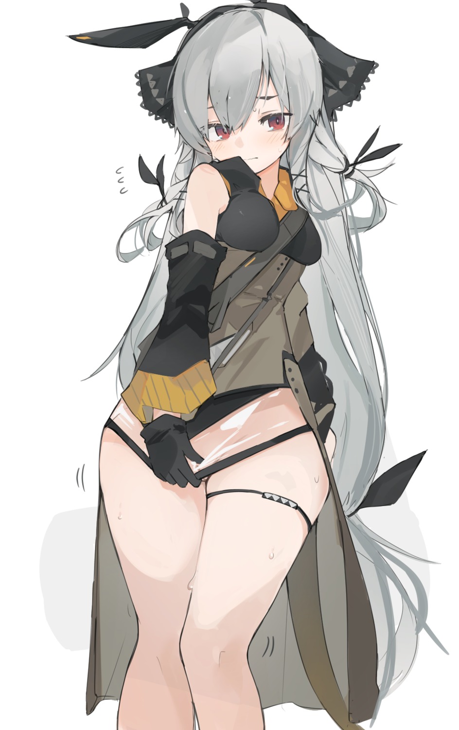 arknights garter mikojin nopan pussy see_through uncensored weedy_(arknights)