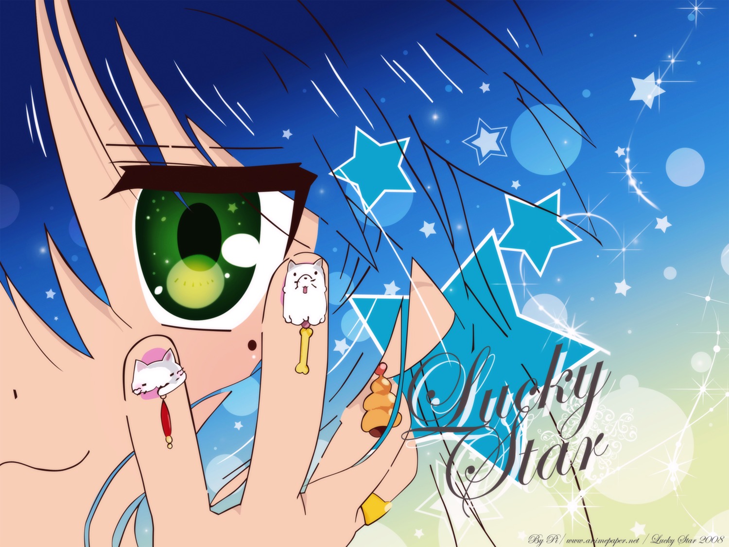 izumi_konata lucky_star wallpaper watermark