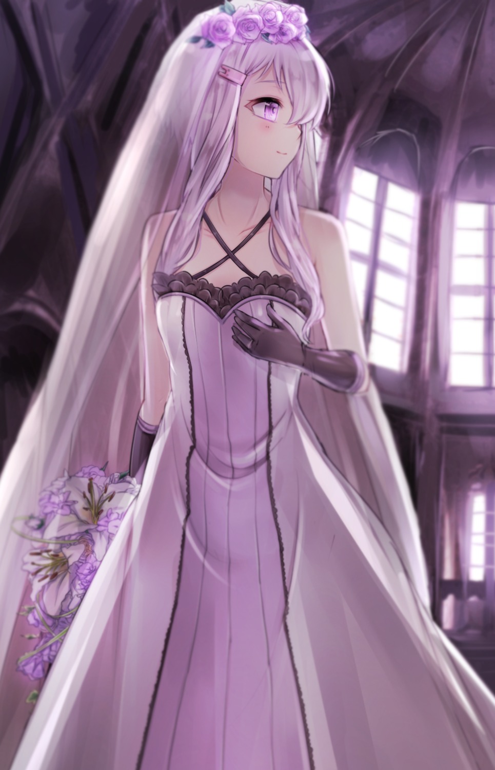 aishan_(aaaishan) dress vocaloid wedding_dress yuzuki_yukari