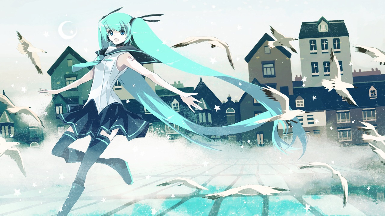 chris hatsune_miku landscape vocaloid